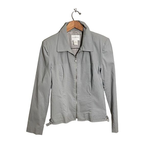 Hugo Buscati Collection Jacket Women’s 12 Full Zip Stretch Fitted Lined Gray - Picture 1 of 6